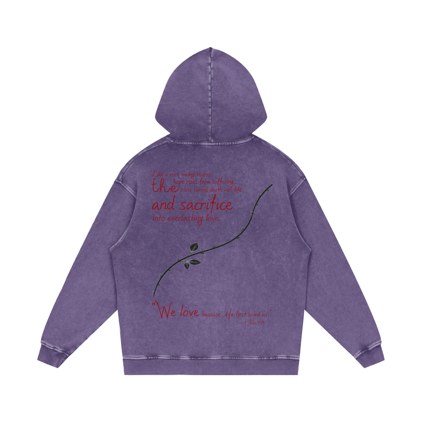 Among the Thorns ~ Snow Washed Hoodie