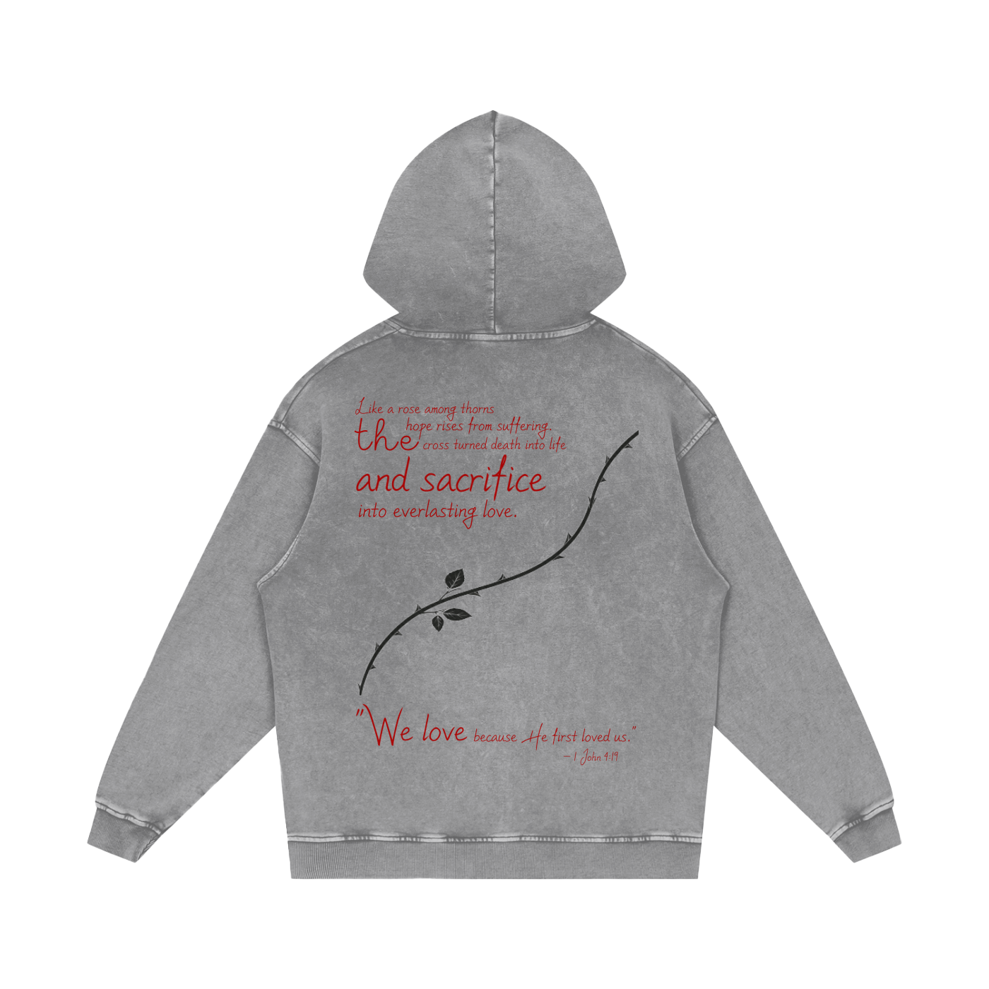 Among the Thorns ~ Snow Washed Hoodie