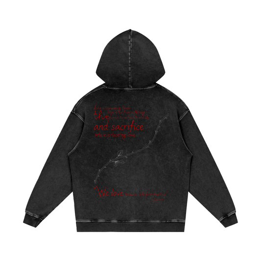 Among the Thorns ~ Snow Washed Hoodie